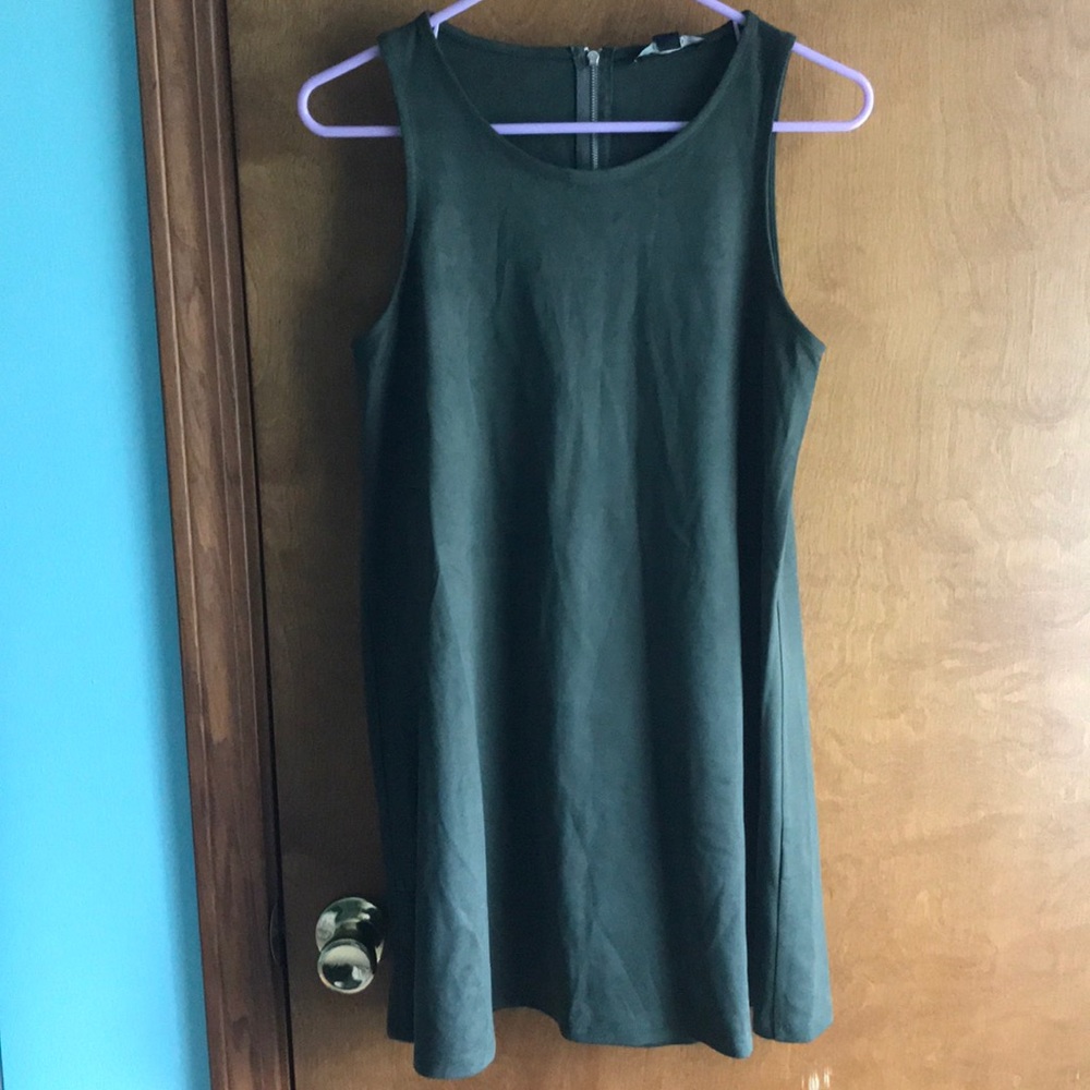 Green Suede Swing Dress Forever21
